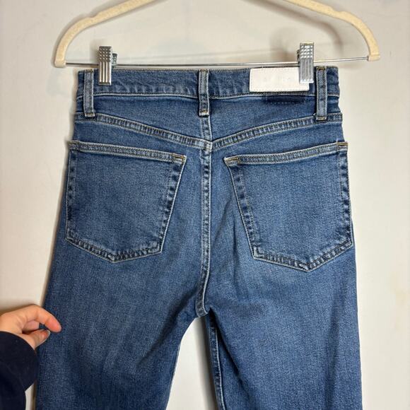 Re/Done 90s High Rise Ankle Crop Jean in Dark Stone - Picture 6 of 9